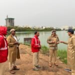 Telangana DGP CV Anand reviews rain-affected areas, directs police to remain on high alert